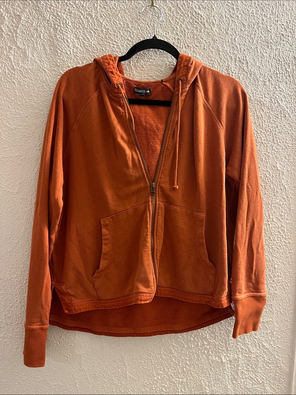 Toad & Co Burnt Orange Full-Zip Hooded Sweatshirt